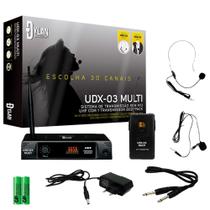 Microfone Sem Fio Dylan Udx-03 Headset Lapela Multi Microfone Sem Fio Dylan Udx-03 Headset Lapela Multi