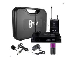 Microfone sem fio dylan udx 03 headset ou lapela 30 canais