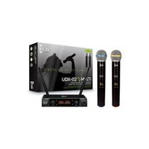 Microfone Sem Fio Dylan Udx02 Uhf Duplo C/Display Digital Microfone Sem Fio Dylan Udx02 Uhf Duplo C/Display Digital