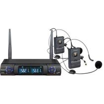 Microfone Sem Fio Headset Duplo Karsect KS248DH Preto F002