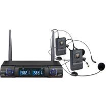 Microfone sem Fio Headset Duplo Karsect KS248DH Preto