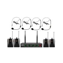 Microfone Sem Fio Headset Quadruplo KSR Pro BR6080H Microfone Sem Fio Headset Quadruplo KSR Pro BR6080H