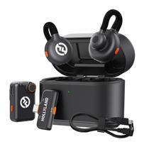 Microfone sem fio Hollyland Lark M2S Combo para iPhone/câmera