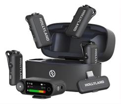 Microfone Sem Fio Hollyland LARK MAX Duplo Kit 2 Pessoas Gravação Profissional Microfone Sem Fio Hollyland LARK MAX Duplo Kit 2 Pessoas Gravação Profissional