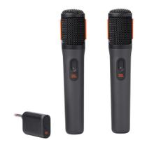 Microfone sem Fio JBL Partybox - Padrão Cardioide - 2.4GHz - Até 20h Bateria - 2 Unidades - Preto