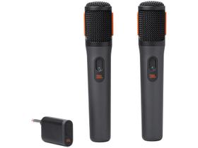 Microfone sem fio Jbl Wireless Par com 2 microfones Preto