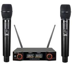 Microfone Sem fio K402M UHF Digital Mão Duplo Kadosh
