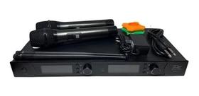 Microfone sem fio K65 Plus Uhf Duplo Pz Audio
