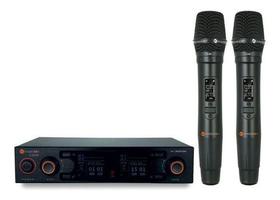 Microfone Sem Fio Kadosh Duplo Mao K-502m Digital Multi Freq