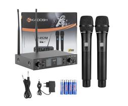 Microfone sem fio kadosh k 492m mao duplo Microfone sem fio kadosh k 492m mao duplo