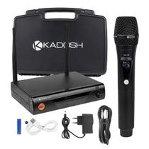 Microfone Sem Fio Kadosh K411m C/ Bateria Recarregável Cor Preto