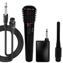 Microfone sem Fio Karaokê Portátil Dinâmico Wireless De Mão Profissional