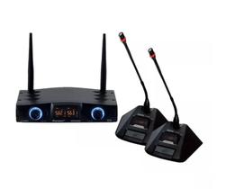 Microfone sem fio karsect krd 200 dg gooseneck duplo