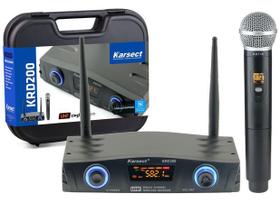 Microfone Sem Fio Karsect KRD200 SM Single Mão