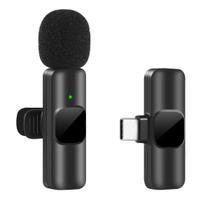 Microfone Sem Fio Lapela Compatível Android Usb C Type C