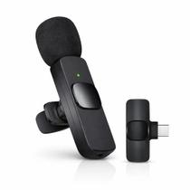 Microfone Sem Fio Lapela Wireless Tipo C Para Vídeos Lives Android Ios Com Cancelamento De Ruido Hw Microfone Sem Fio Lapela Wireless Tipo C Para Vídeos Lives Android Ios Com Cancelamento De Ruido Hw