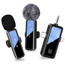 Microfone sem fio Lavalier dralud 3 em 1 para iPhone