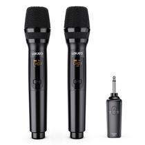 Microfone sem fio LEKATO 2.4GHz recarregável de duas mãos Microfone sem fio LEKATO 2.4GHz recarregável de duas mãos