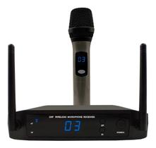 Microfone Sem Fio Leson Ls906 Multifrequências Uhf Card Dig