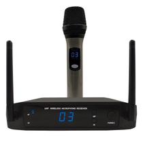 Microfone sem fio leson ls906 multifrequências uhf cardioide digital Microfone sem fio leson ls906 multifrequências uhf cardioide digital