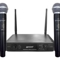 Microfone sem Fio Lexsen Lm502 Duplo Mao Uhf