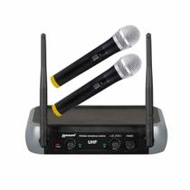 Microfone Sem Fio LM-258U Lexsen UHF 2 Canais Frequência Fixa