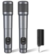 Microfone sem fio LUVUMVLT de mão duplo com recarregável Microfone sem fio LUVUMVLT de mão duplo com recarregável