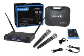 Microfone sem Fio Lyco Duplo UH-08MM (LANÇAMENTO) Display Digital Profissional