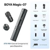 Microfone Sem Fio Magic 07 Inteligente e Transformável (Preto)