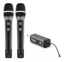 Microfone Sem Fio Mão Duplo Staner UHF SFH20 Profissional