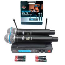 Microfone Sem fio Multi Frequência Duplo Bastão JWL U-685 Microfone Sem fio Multi Frequência Duplo Bastão JWL U-685