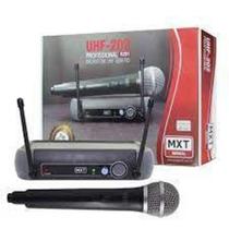 Microfone Sem Fio Mxt UHF202 1 Bastão R201 Profissiona Preto Microfone Sem Fio Mxt UHF202 1 Bastão R201 Profissiona Preto
