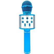 Microfone sem fio para gravação de cantoinfantil azul