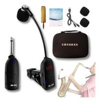 Microfone sem fio para inst. de sopro ou percussão com led