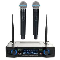 Microfone Sem Fio Profissional 2 Canais UHF Igreja Palestra