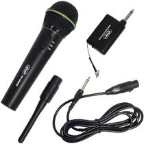 Microfone Sem Fio Profissional com Receptor P10 KNUP - KP-M0005
