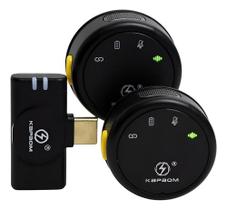 Microfone Sem Fio Profissional Duplo Tipo C Para Blogueiras