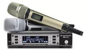 Microfone Sem Fio Profissional Sennheiser Ew 135g4 Duplo Cor Branco e Dourado