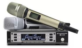 Microfone Sem Fio Profissional Sennheiser Ew 135g4 Duplo Cor Branco e Dourado