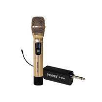 Microfone Sem Fio Prosper P 6188 Unidirecional Dourado