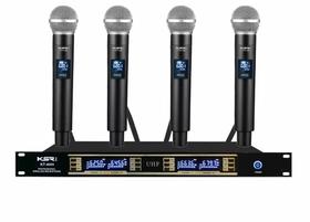 Microfone sem fio quadruplo de mão ksr pro kt4cdigital 192 canais Microfone sem fio quadruplo de mão ksr pro kt4cdigital 192 canais