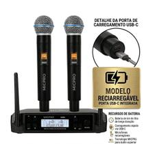 Microfone Sem Fio Recarregável Profissional Usb-c Digital