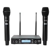Microfone Sem Fio Santo Angelo Sas2311 Duplo Com 200 Canais