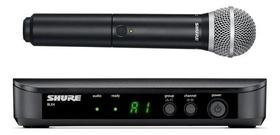 Microfone Sem Fio Shure Blx24 Preto B58 Dinâmico Preto Microfone Sem Fio Shure Blx24 Preto B58 Dinâmico Preto