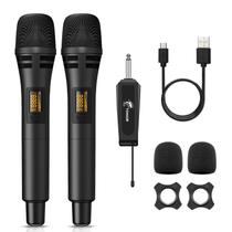 Microfone sem fio TONOR TW320 UHF Dual Karaoke System Preto