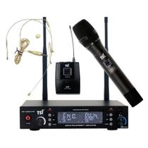 Microfone Sem Fio TSI BR-7000-CLI UHF - 300 Canais (Mão / Headset)
