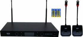 Microfone Sem Fio Uhf Duplo Gooseneck Bivolt 820B Csr