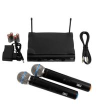 Microfone sem fio uhf - duplo u-585 jwl ( mão / mão ) Microfone sem fio uhf - duplo u-585 jwl ( mão / mão )