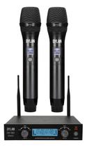 Microfone Sem Fio Uhf Dylan Dw-902 Power + Case Cor Preto
