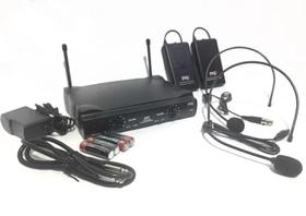 Microfone sem fio UHF Headset/Headset JWL U-585hh ( Selo Anatel )
